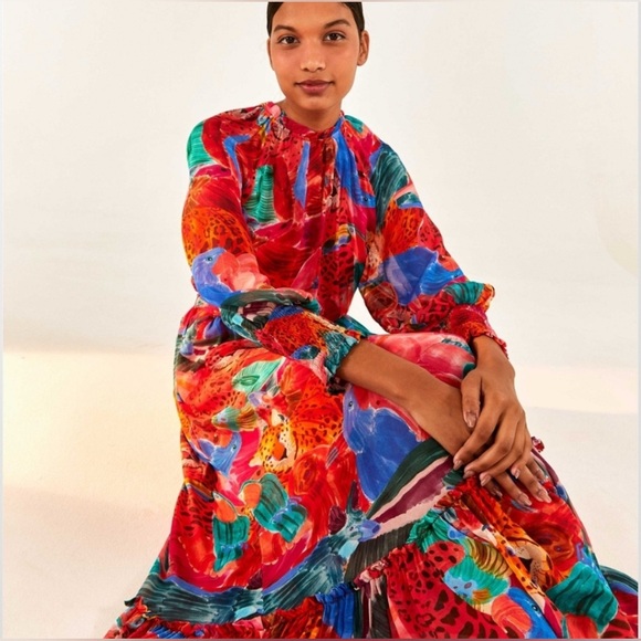 Farm Rio Maxi Dress, womens large - Picture 1 of 8